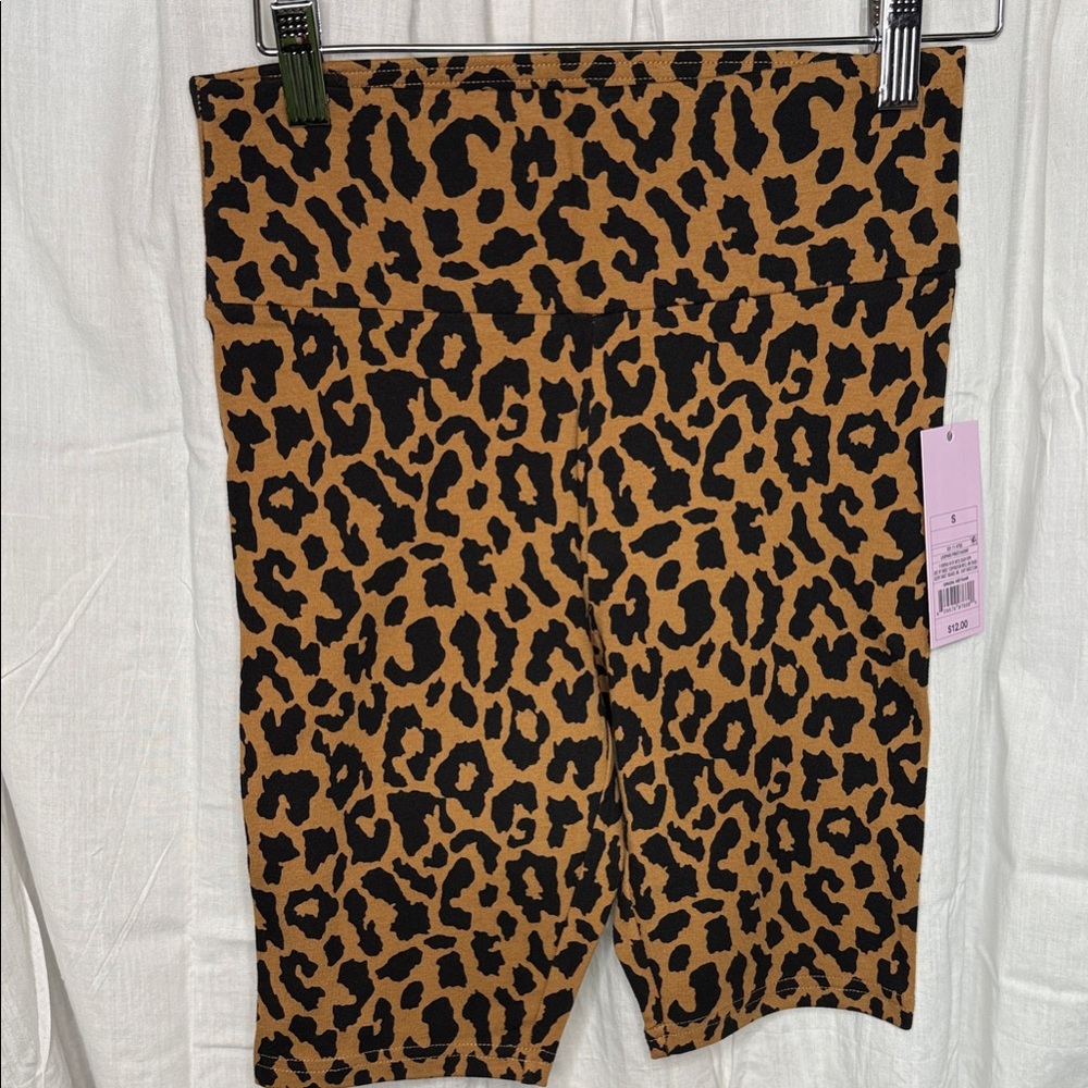 Leopard Print Biker Shorts